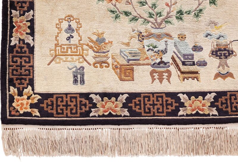 Peking Orientteppich 60 × 93 cm, Seide, handgeknüpft