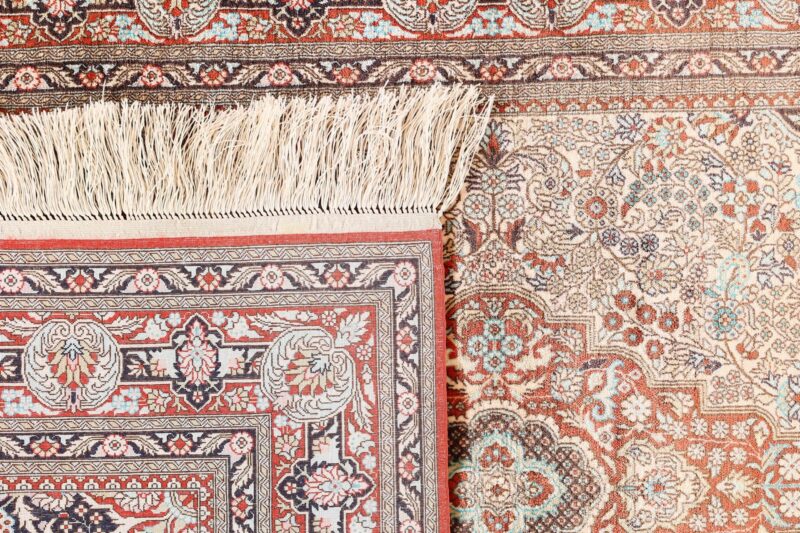 Peking Orientteppich 62 × 91 cm, Seide, handgeknüpft filigran
