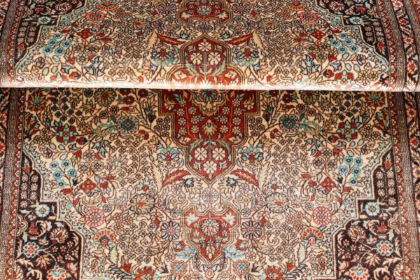 Peking Orientteppich 62 × 91 cm, Seide, handgeknüpft filigran