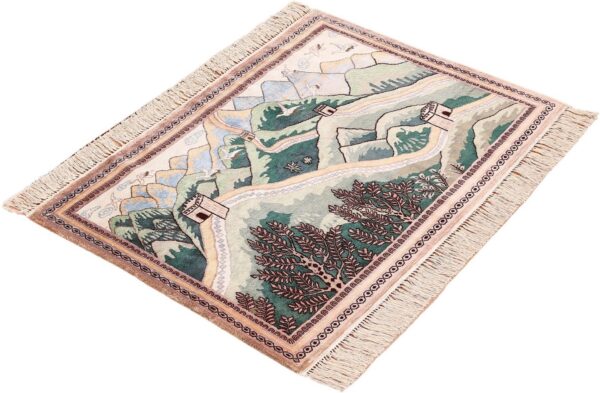 Peking Orientteppich 65 × 90 cm, Seide, handgeknüpft