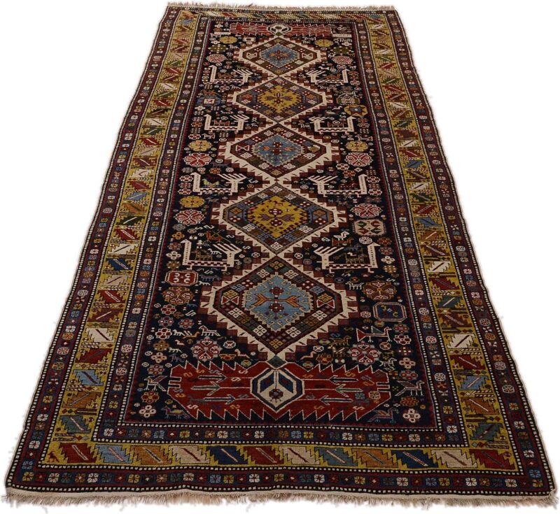 Shiraz Orientteppich 135 × 300 cm, Schurwolle, handgeknüpft antik