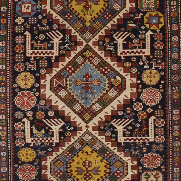 Shiraz Orientteppich 135 × 300 cm, Schurwolle, handgeknüpft antik
