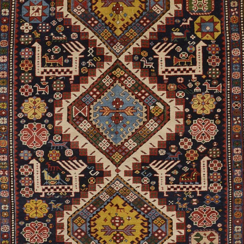 Shiraz Orientteppich 135 × 300 cm, Schurwolle, handgeknüpft antik