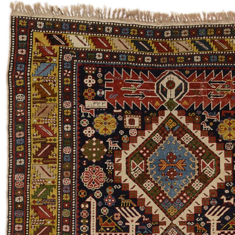 Shiraz Orientteppich 135 × 300 cm, Schurwolle, handgeknüpft antik