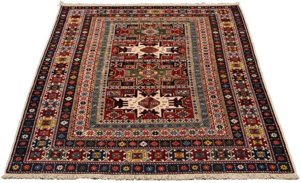 Shiraz Orientteppich 140 × 203 cm, Schurwolle, handgeknüpft antik
