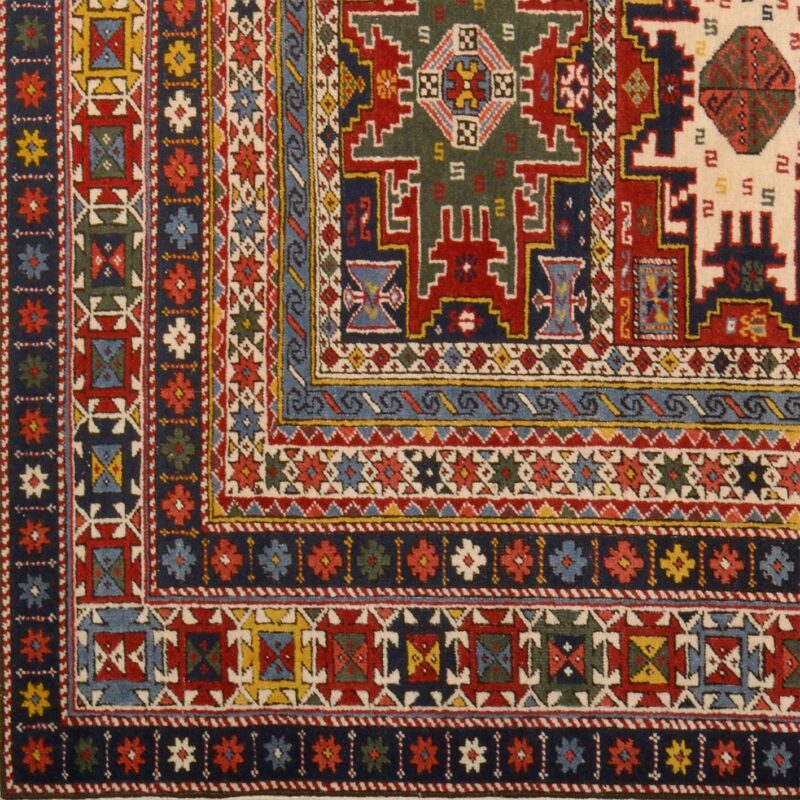 Shiraz Orientteppich 140 × 203 cm, Schurwolle, handgeknüpft antik