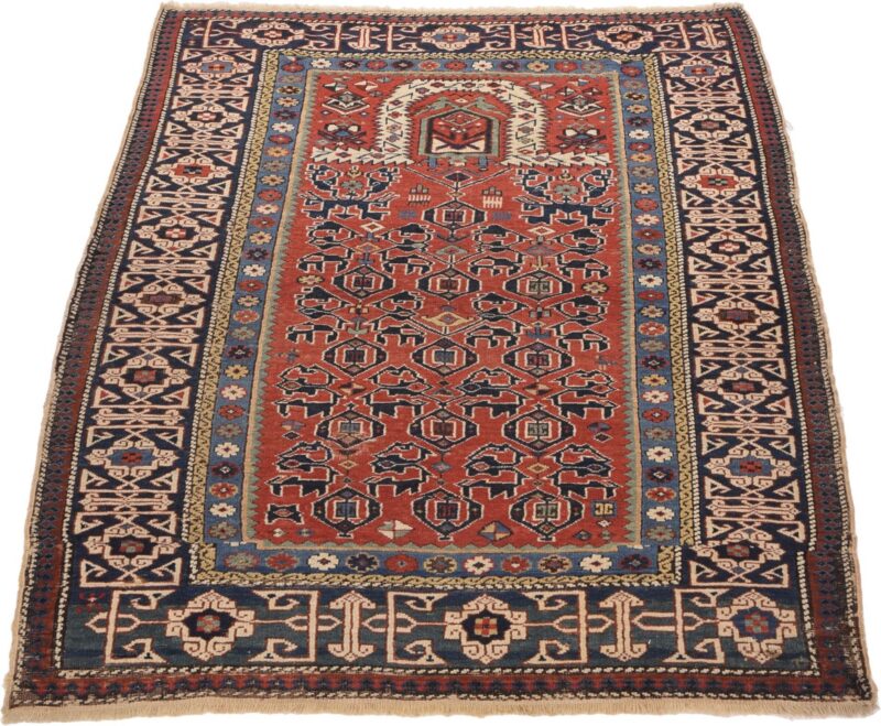 Shiraz Orientteppich 90 × 150 cm, Schurwolle, handgeknüpft antik
