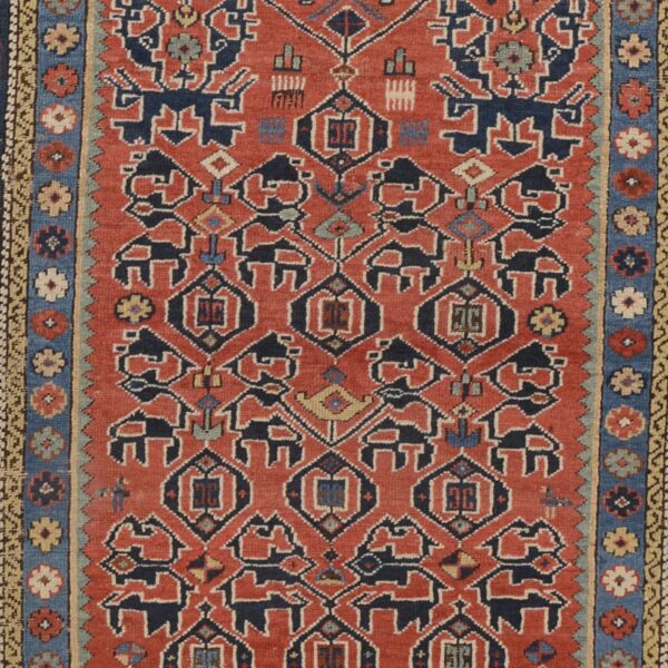 Shiraz Orientteppich 90 × 150 cm, Schurwolle, handgeknüpft antik