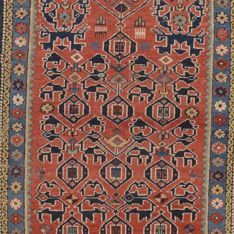 Shiraz Orientteppich 90 × 150 cm, Schurwolle, handgeknüpft antik