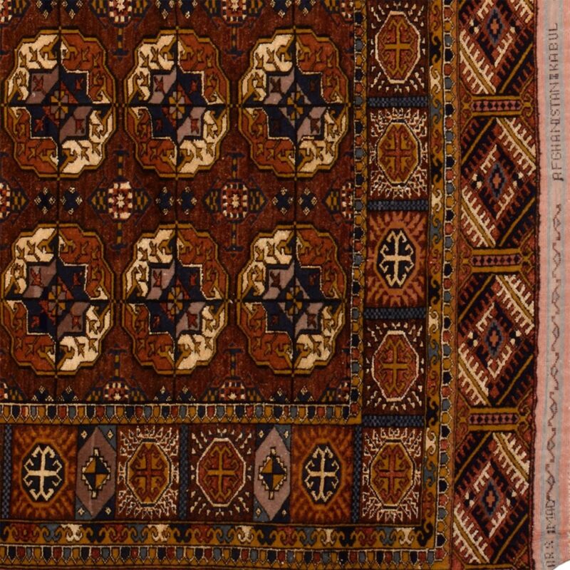 Turkmen Orientteppich 114 × 169 cm, Schurwolle-Seide, handgeknüpft