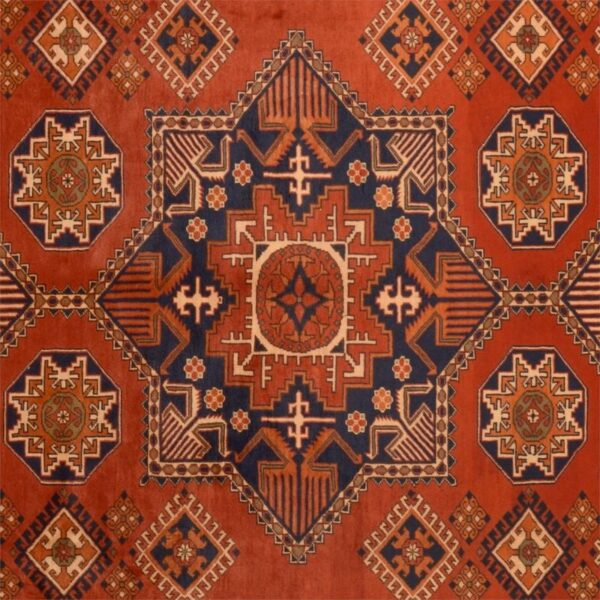 Turkmen Orientteppich 246 × 300 cm, Schurwolle, handgeknüpft antik