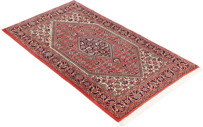 Bidjar Perserteppich 82 × 149 cm, Schurwolle-Seide, handgeknüpft