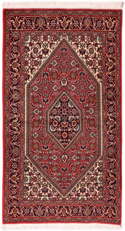 Bidjar Perserteppich 82 × 149 cm, Schurwolle-Seide, handgeknüpft