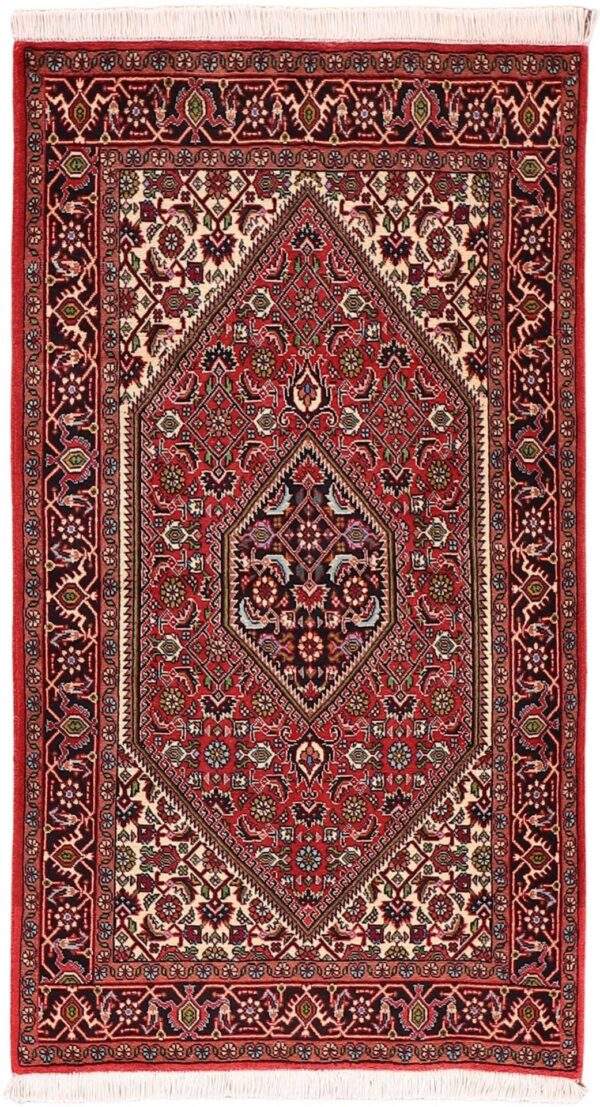 Bidjar Perserteppich 82 × 149 cm, Schurwolle-Seide, handgeknüpft