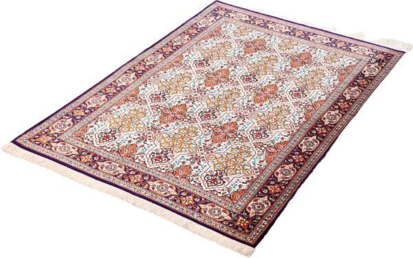 Ghom Perserteppich 104 × 149 cm, Seide, handgeknüpft