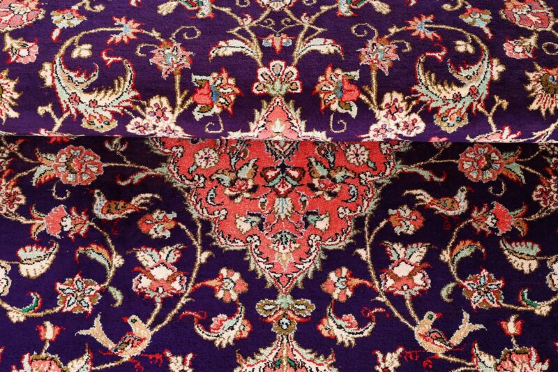 Ghom Perserteppich 105 × 160 cm, Seide, handgeknüpft exklusiv