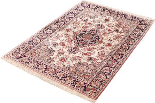 Ghom Perserteppich 109 × 149 cm, Seide, handgeknüpft exklusiv