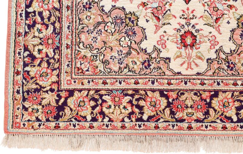 Ghom Perserteppich 109 × 149 cm, Seide, handgeknüpft exklusiv