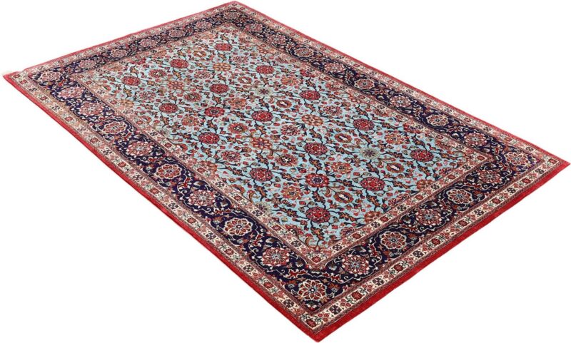 Ghom Perserteppich 135 × 200 cm, Seide, handgeknüpft