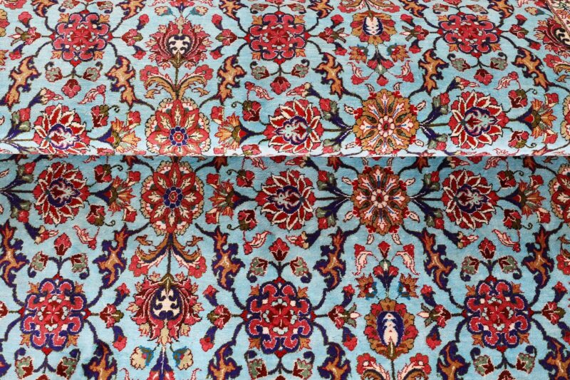 Ghom Perserteppich 135 × 200 cm, Seide, handgeknüpft