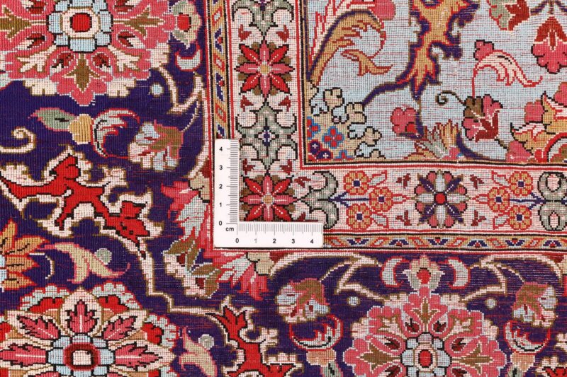 Ghom Perserteppich 135 × 200 cm, Seide, handgeknüpft