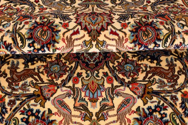 Ghom Perserteppich 135 × 219 cm, Schurwolle Seide, handgeknüpft
