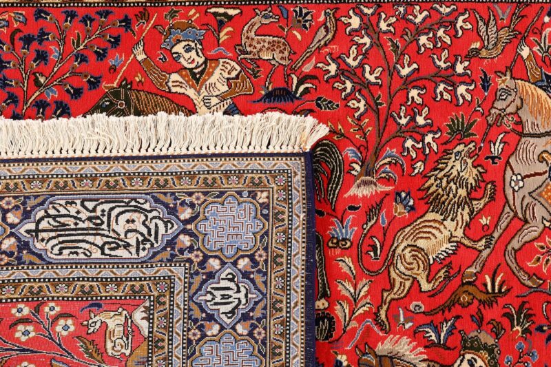 Ghom Perserteppich 137 × 212 cm, Schurwolle und Seide, handgeknüpft