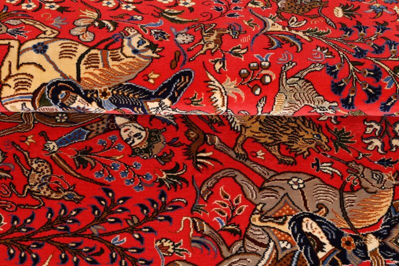 Ghom Perserteppich 137 × 212 cm, Schurwolle und Seide, handgeknüpft