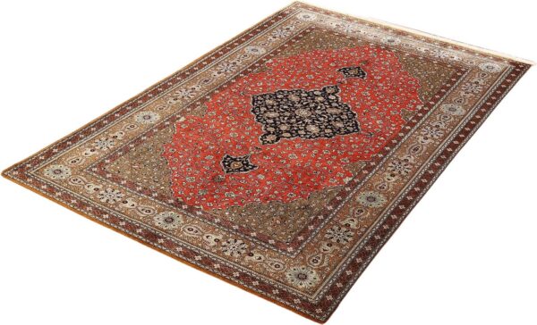 Ghom Perserteppich 140 × 225 cm, Seide, handgeknüpft