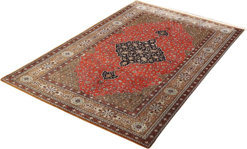 Ghom Perserteppich 140 × 225 cm, Seide, handgeknüpft