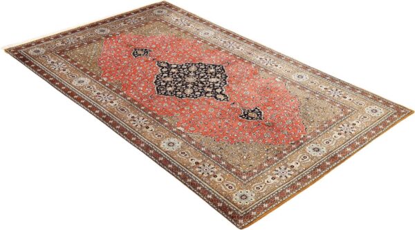 Ghom Perserteppich 140 × 225 cm, Seide, handgeknüpft