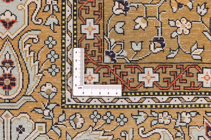 Ghom Perserteppich 140 × 225 cm, Seide, handgeknüpft