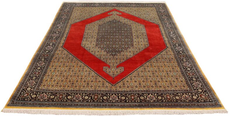 Ghom Perserteppich 206 × 316 cm, Seide, handgeknüpft exklusiv