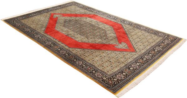 Ghom Perserteppich 206 × 316 cm, Seide, handgeknüpft exklusiv