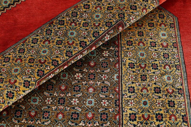 Ghom Perserteppich 206 × 316 cm, Seide, handgeknüpft exklusiv