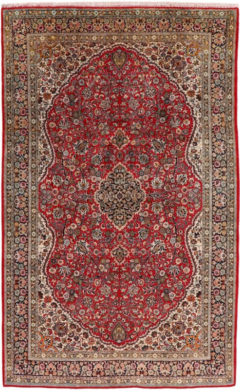 Ghom Perserteppich 210 × 337 cm, Seide, handgeknüpft