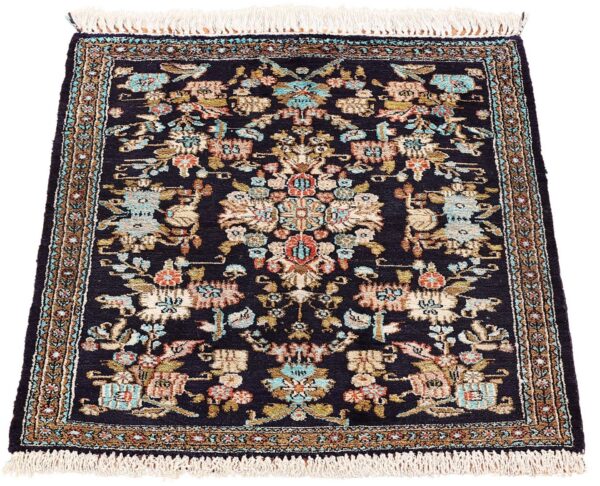 Ghom Perserteppich 57 × 74 cm, Seide, handgeknüpft