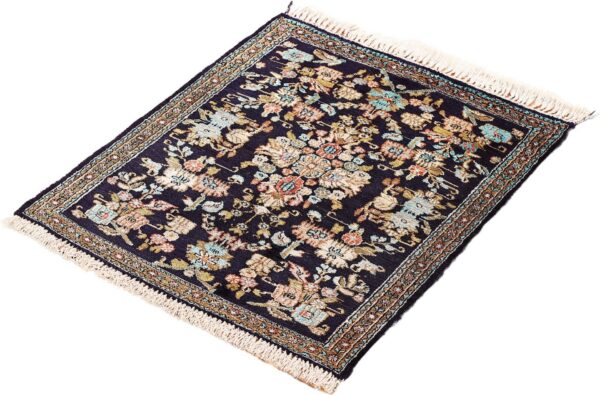 Ghom Perserteppich 57 × 74 cm, Seide, handgeknüpft