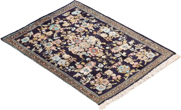 Ghom Perserteppich 57 × 74 cm, Seide, handgeknüpft