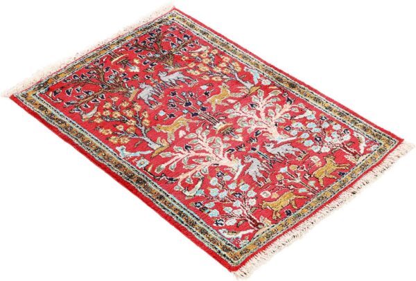 Ghom Perserteppich 57 × 80 cm, Seide, handgeknüpft