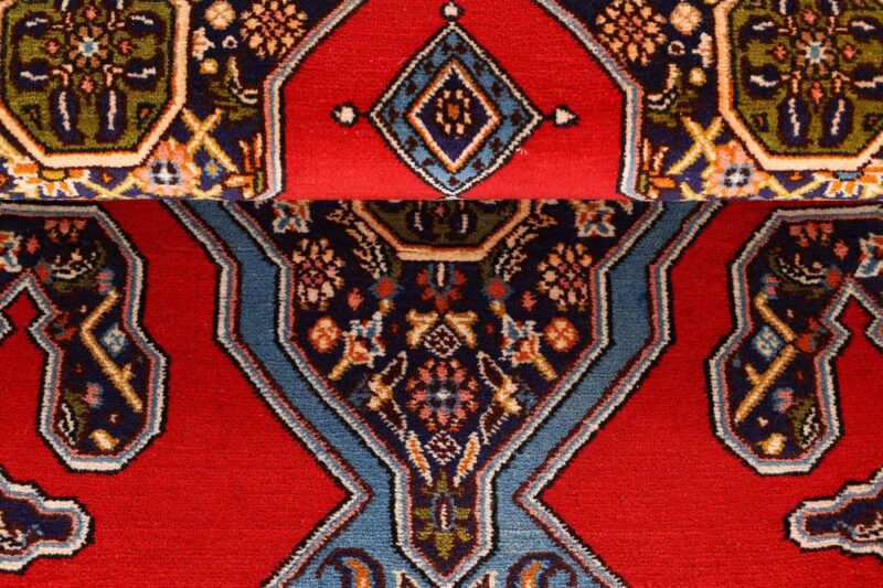 Ghom Perserteppich 75 × 132 cm, Schurwolle und Seide, handgeknüpft