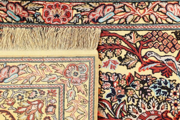 Ghom Perserteppich 77 × 133 cm, Seide, handgeknüpft