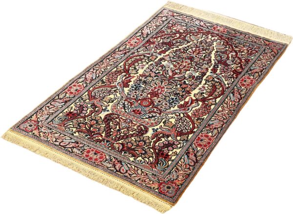 Ghom Perserteppich 77 × 133 cm, Seide, handgeknüpft