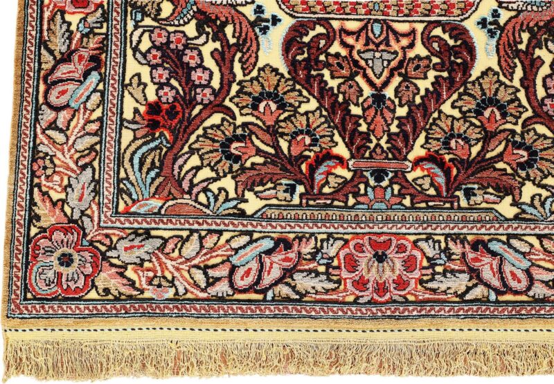 Ghom Perserteppich 77 × 133 cm, Seide, handgeknüpft