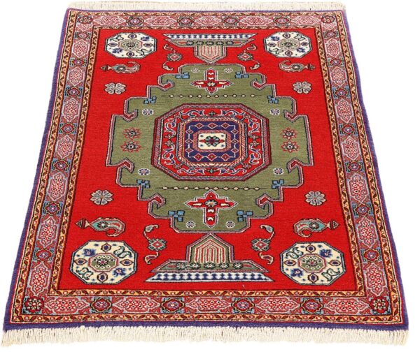 Ghom Perserteppich 83 × 124 cm, Schurwolle und Seide, handgeknüpft