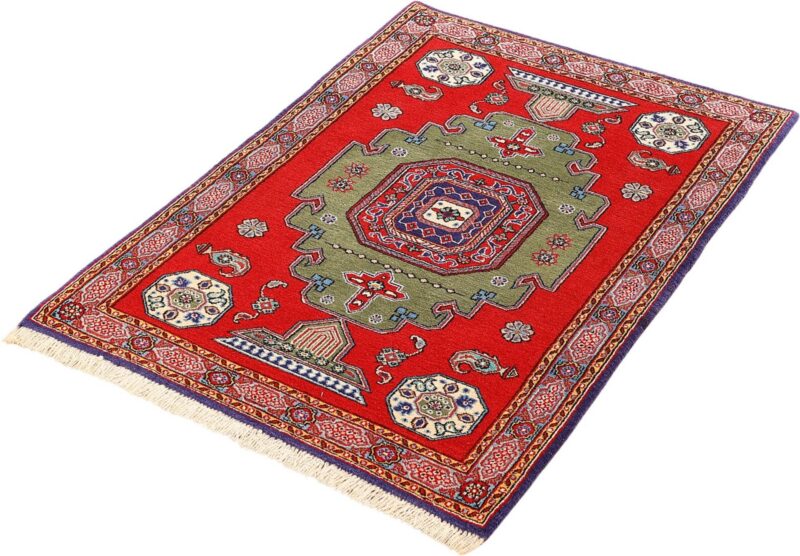 Ghom Perserteppich 83 × 124 cm, Schurwolle und Seide, handgeknüpft