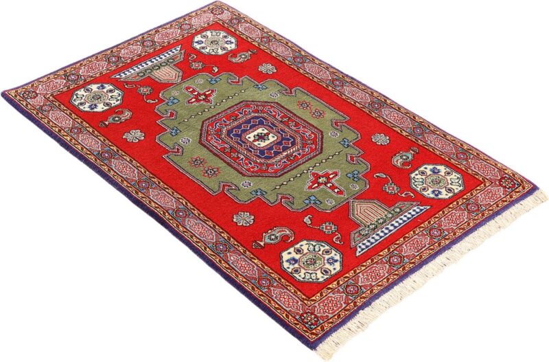 Ghom Perserteppich 83 × 124 cm, Schurwolle und Seide, handgeknüpft