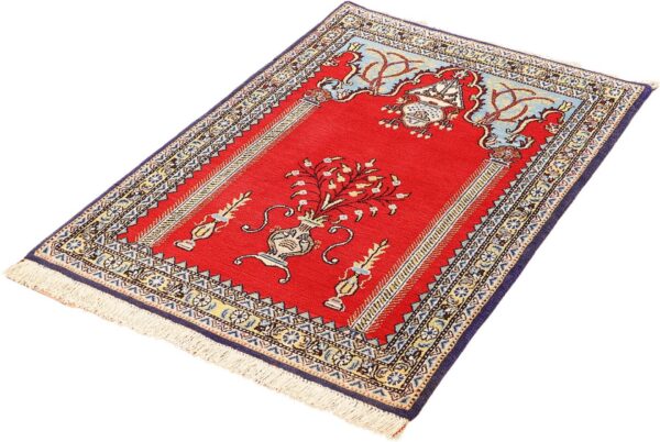 Ghom Perserteppich 84 × 123 cm, Schurwolle und Seide, handgeknüpft
