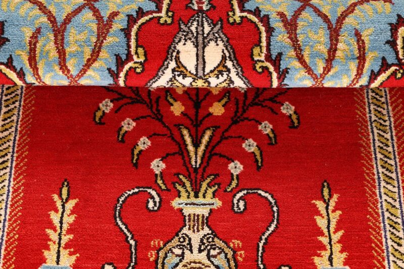 Ghom Perserteppich 84 × 123 cm, Schurwolle und Seide, handgeknüpft