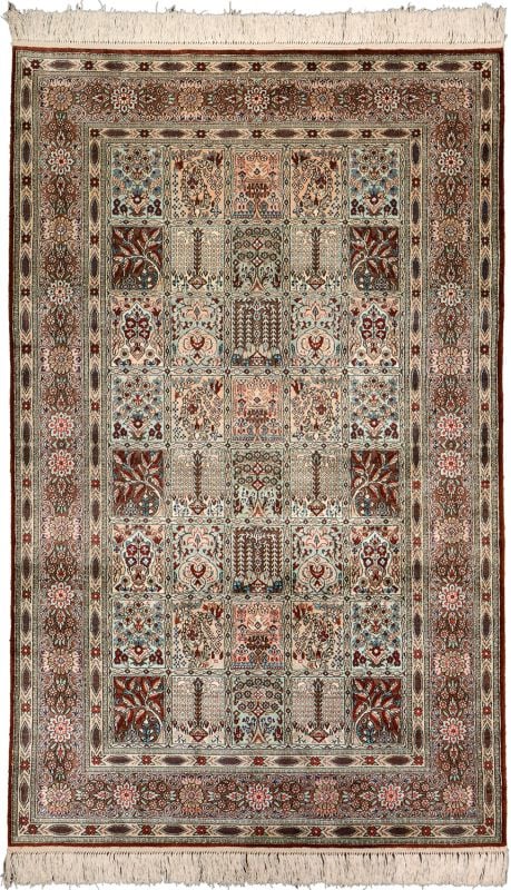 Ghom Perserteppich 93 × 153 cm, Seide, handgeknüpft